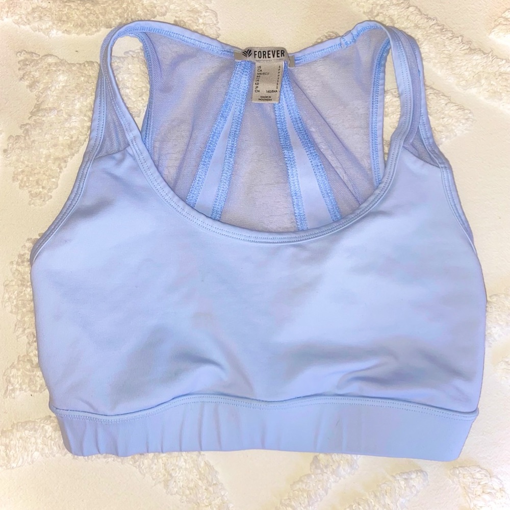 Forever 21 blue sports bra